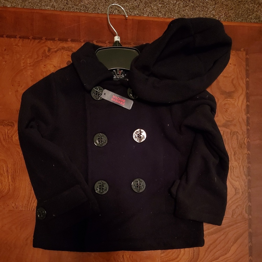 Size 2/3 black petty coat w matching hat